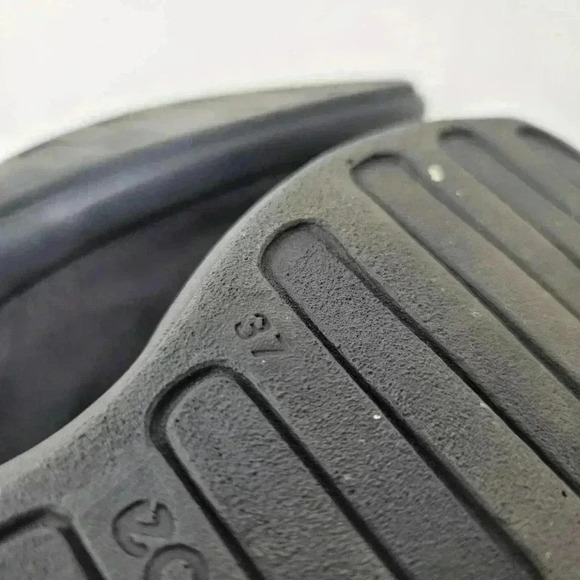 Ecco Black Suede Peep Toe Sandals - 6 - Picture 9 of 9